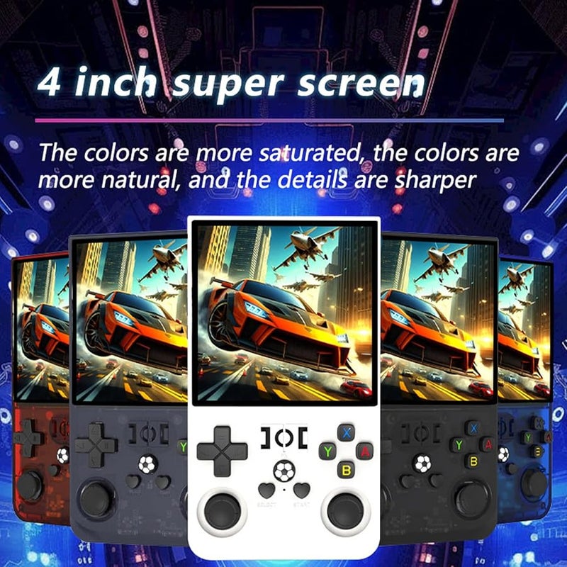 R36Max Retro 4.0 Inch Handheld Game Console Rosy 128GB 4000mAh Wide Emulators - Image 5